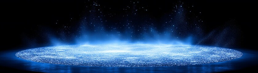 Fototapeta premium A stunning glowing disc of icy light.