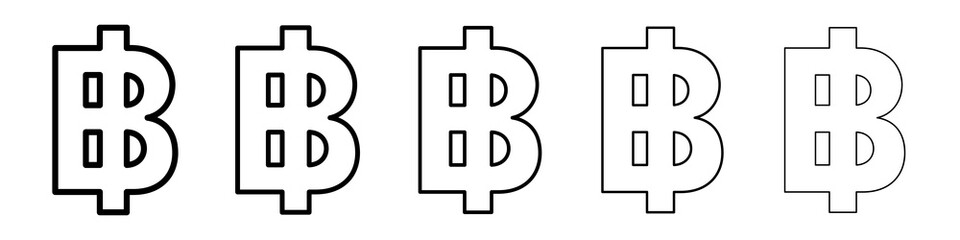 Baht signs concept. graphic design, logo, Web, UI.