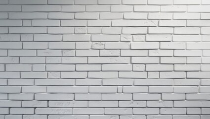 Horizontal pattern of white brick wall serving as design texture and backdrop