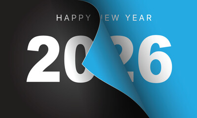 2026 Happy New Year Background Design. Greeting Card, Banner, Poster. Vector Illustration.