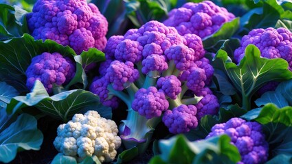 The hue and form of cauliflower for culinary use.