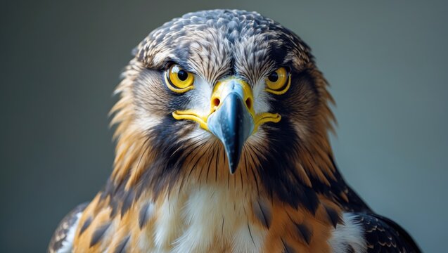 The hawk is observing intently