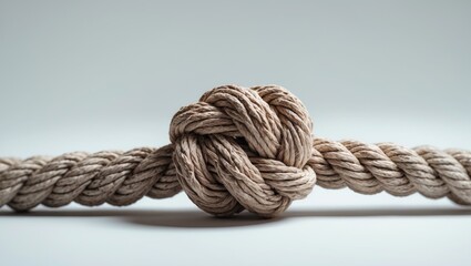 Knot made of rope on a background