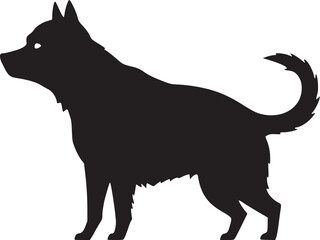 black dog silhouette tattoo ideas