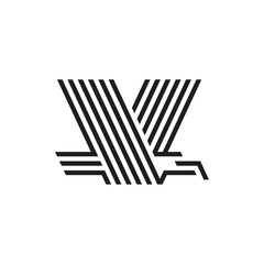 simple stripes of flying bird logo vector