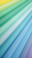 the rainbow pencil/straw theme, focusing more on the cool color spectrum, greens, blues, and purples, creating a calming, gradient flow