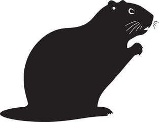 black outline silhouette otter