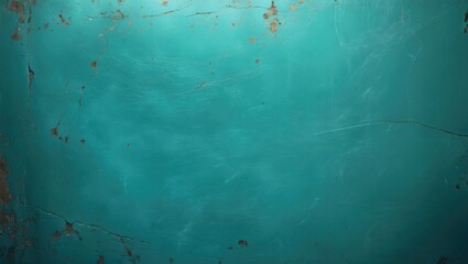 Weathered turquoise metal sheet backdrop, distressed texture