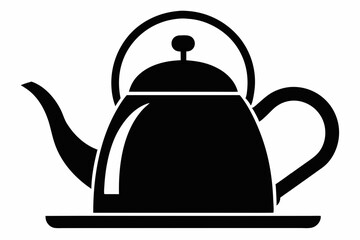 kettle icon silhouette line art vector illustration with a white background