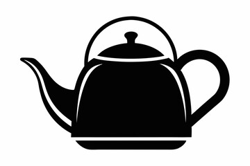 kettle icon silhouette line art vector illustration with a white background