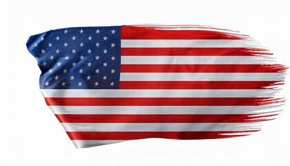 Fototapeta premium usa flag isolated on white background