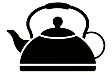 kettle icon silhouette line art vector illustration with a white background