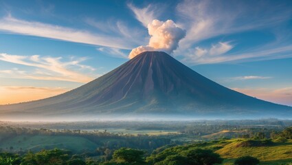 Fototapeta premium An extinct volcano named Near offers stunning views, especially at.