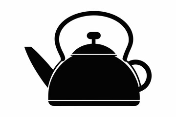 kettle icon silhouette line art vector illustration with a white background