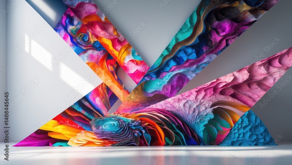 Poster abstract color backdrop with diagonal design