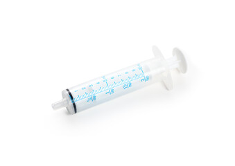 Oral dispenser syringe for administering medication or science. 10ml syringe with markings to...