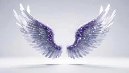 Stock image of angel wings isolated on a white backdrop
