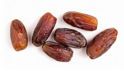 Obraz premium Medjool dates resting on a clean white background