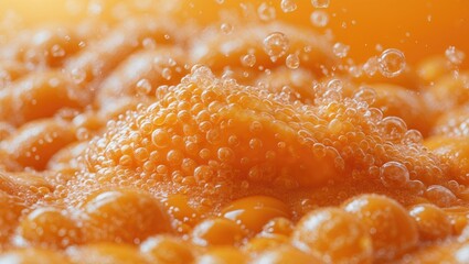 Carrot, Banana, Apple, and Sea Buckthorn Smoothies with Orange Juice Texture