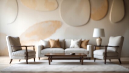 Blurred abstract living room interior for background