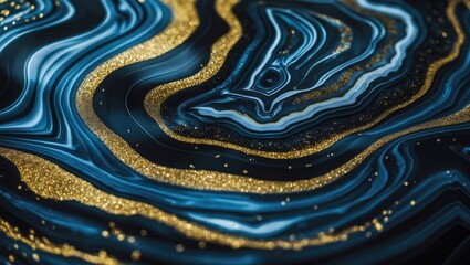 Marble swirls and agate ripples. Natural design. Abstract fantasy with golden dust. Unique and opulent. Agate backdrop.