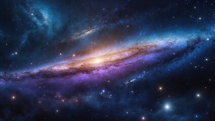 Naklejka premium Realistic depiction of a galaxy background