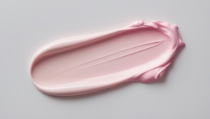 Soft pink smear and texture of cream or paint set against a background