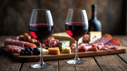 Pairing red wine with a delicious charcuterie and antipasti selection