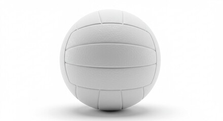 White Volleyball on Clean Background