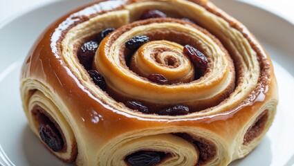 Fototapeta premium New cinnabone on a white backdrop