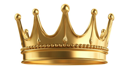 golden crown isolated on white background 