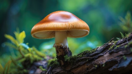 Omphalotus olearius, commonly referred to as the jack-o'-lantern mushroom, found on twig tips