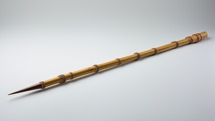 Naklejka premium Isolated bamboo ski pole against a background