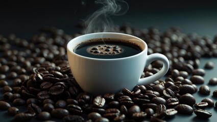 Espresso Photography with Coffee Cup and Textured Effect