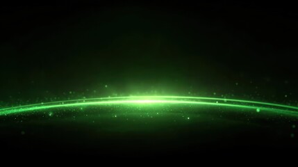 Fototapeta premium Emerald Horizon: A Celestial Glow