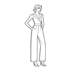 Stylish fashion girl doll shopping mall vector art design