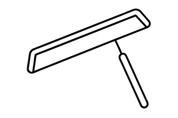 wiper icon silhouette line art vector illustration with a white background