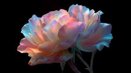 Ethereal Rose Bloom: A Symphony of Pastel Hues