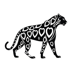 Wildcat Leopard silhouette vector art design