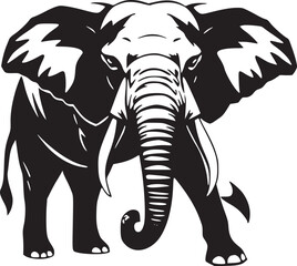 Obraz premium black elephant silhouette tattoo ideas