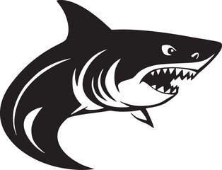 black shark silhouette tattoo ideas