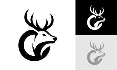 letter O deer logo