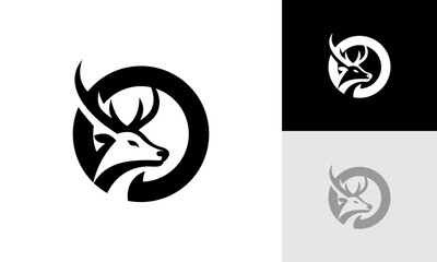 letter O deer logo
