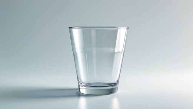 Vazio copo americano pequeno e transparente