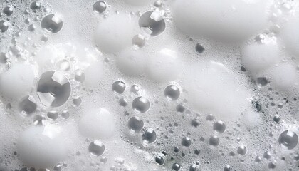 abstract white soap foam bubbles texture background
