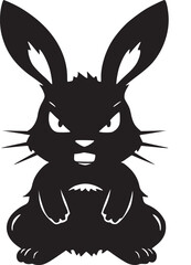Fototapeta premium black rabbit silhouette tattoo ideas 