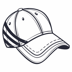 Stylish baseball cap design template illustration