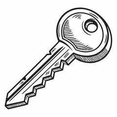 Professional hand drawn key graphic design element