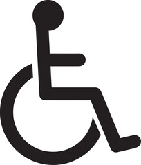 Wheelchair Accessibility Icon, Handicapped Sign, Disability Symbol Vector Illustration for Inclusive Access and Public Facilities