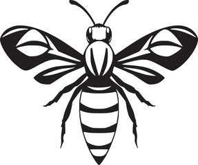 black outline bee dolphin